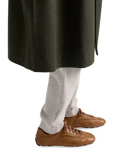 Prada Men's Montecarlo Re-Edition 2005 Antiqued Nappa Leather Sneakers - Brown | Thumbnail 5 Prada Men's Montecarlo Re-Edition 2005 Antiqued Nappa Leather Sneakers - Brown | Thumbnail 5