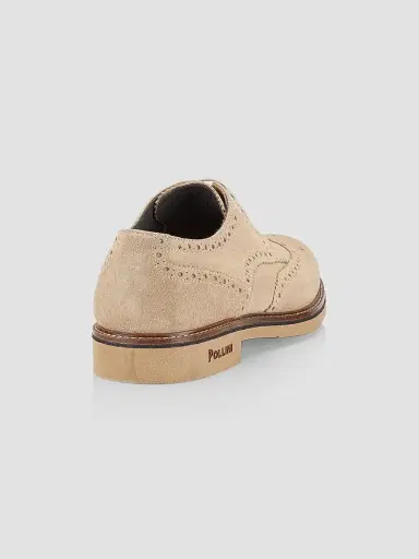 Pollini Men's Corinto Suede Wingtip Lace-Up Derbys - Beige - Size 9 | Thumbnail 3