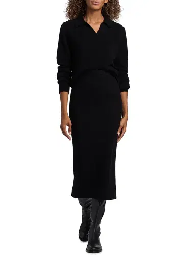 Dolce & Gabbana Women's Wool Pencil Midi-Skirt - Nero | Thumbnail 2