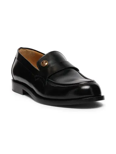 Versace Men's Medusa Leather Loafers - Black Gold - Size 13 | Thumbnail 2 Versace Men's Medusa Leather Loafers - Black Gold - Size 13 | Thumbnail 2