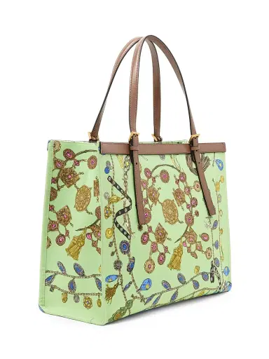 Versace Women's Large Broken-Jewel Medusa Cotton Canvas Tote Bag | Thumbnail 3