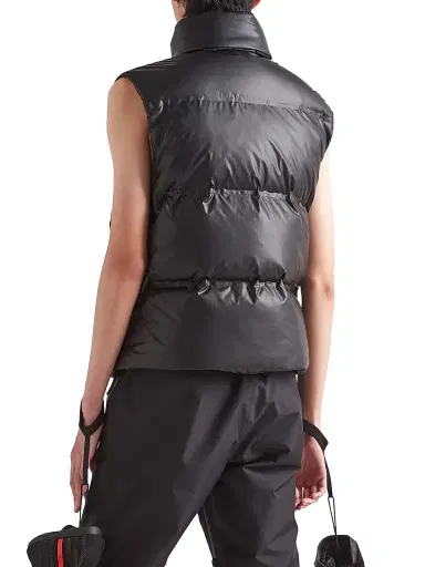 Prada Men's Light Re-Nylon Down Vest - Black | Thumbnail 4 Prada Men's Light Re-Nylon Down Vest - Black | Thumbnail 4