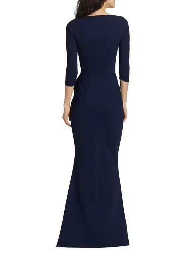 Chiara Boni La Petite Robe Women's Kate Slit-Detail Boatneck Gown | Thumbnail 5 Chiara Boni La Petite Robe Women's Kate Slit-Detail Boatneck Gown | Thumbnail 5