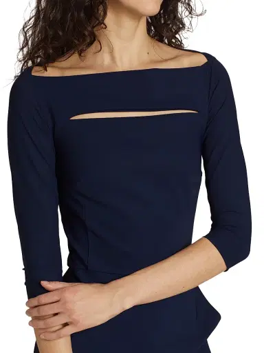 Chiara Boni La Petite Robe Women's Kate Slit-Detail Boatneck Gown | Thumbnail 6 Chiara Boni La Petite Robe Women's Kate Slit-Detail Boatneck Gown | Thumbnail 6