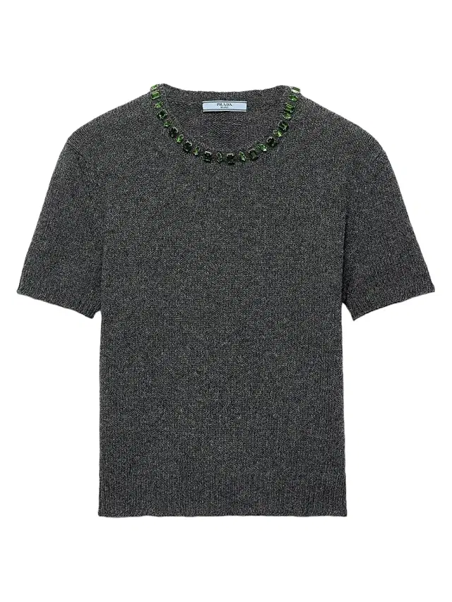 Women's Wool and Cashmere Crew-Neck Sweater - Grey