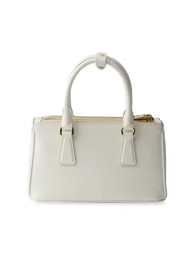 Prada Women's Galleria Patent Saffiano Leather Mini Top Handle Bag - White | Thumbnail 3
