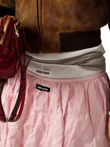 Miu Miu Women's Duchesse Skirt - Pink | Thumbnail 5