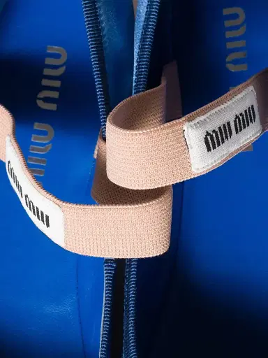 Miu Miu Women's Satin Ballerinas - Blue - Size 6 | Thumbnail 2