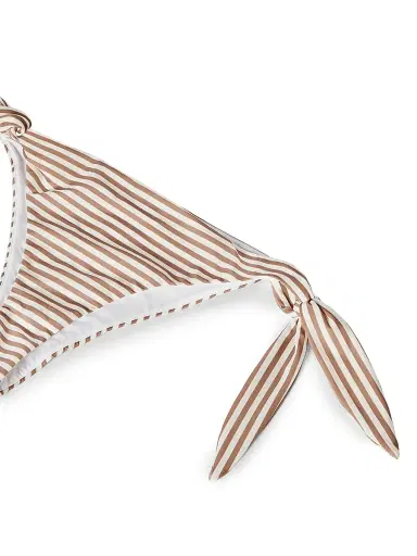 Brunello Cucinelli Women's Striped Techno Jersey Bikini Bottoms - Beige | Thumbnail 4
