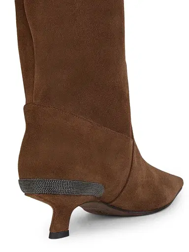 Brunello Cucinelli Women's Suede Knee-High Boots - Moka - Size 7.5 | Thumbnail 5 Brunello Cucinelli Women's Suede Knee-High Boots - Moka - Size 7.5 | Thumbnail 5