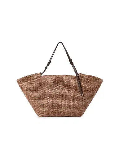 Brunello Cucinelli Women's Pannier Tote Bag in Techno Cotton Raffia | Thumbnail 3 Brunello Cucinelli Women's Pannier Tote Bag in Techno Cotton Raffia | Thumbnail 3