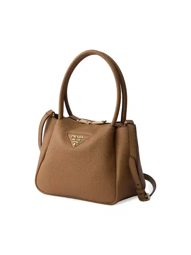 Prada Women's Small Leather Top Handle Bag - Brown | Thumbnail 2 Prada Women's Small Leather Top Handle Bag - Brown | Thumbnail 2