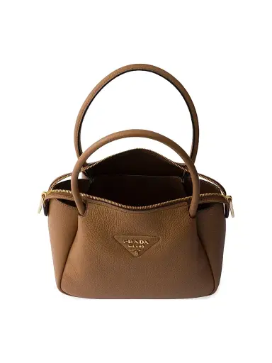 Prada Women's Small Leather Top Handle Bag - Brown | Thumbnail 4 Prada Women's Small Leather Top Handle Bag - Brown | Thumbnail 4