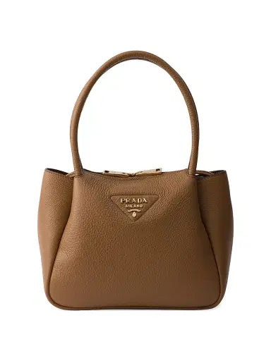 Prada Women's Small Leather Top Handle Bag - Brown | Thumbnail 1 Prada Women's Small Leather Top Handle Bag - Brown | Thumbnail 1