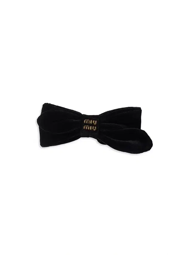 Miu Miu Women's Velvet Hair Clip - Black