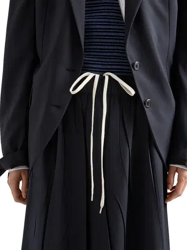 Prada Women's Light Wool Midi-Skirt - Blue | Thumbnail 5