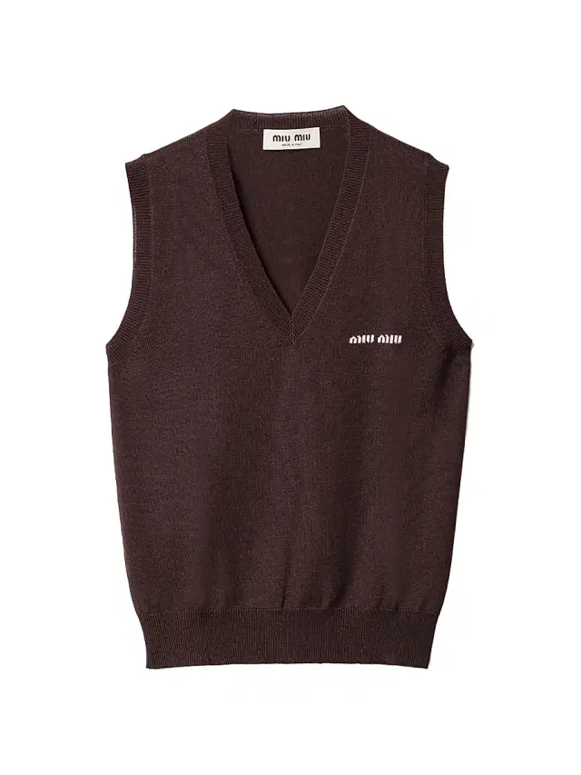 Miu Miu Women's Wool Sweater Vest - Brown