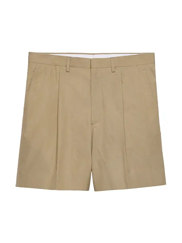 Men's Cotton Bermuda Shorts - Beige Khaki