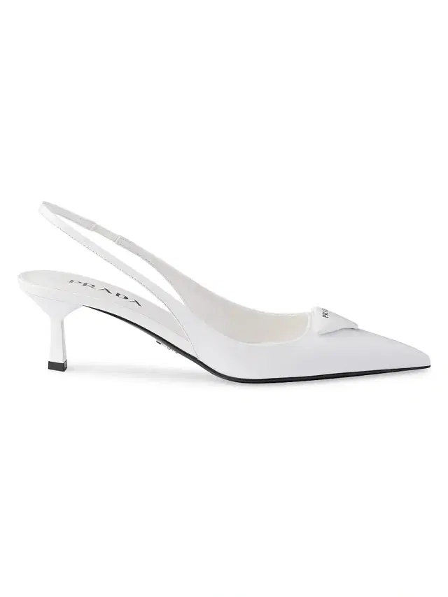 Prada Women's Patent Leather 55MM Slingback Pumps - White