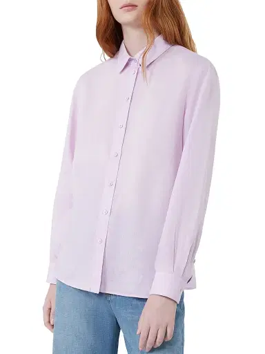 Weekend Max Mara Women's Linen Fabric Shirt - Lilac | Thumbnail 4 Weekend Max Mara Women's Linen Fabric Shirt - Lilac | Thumbnail 4
