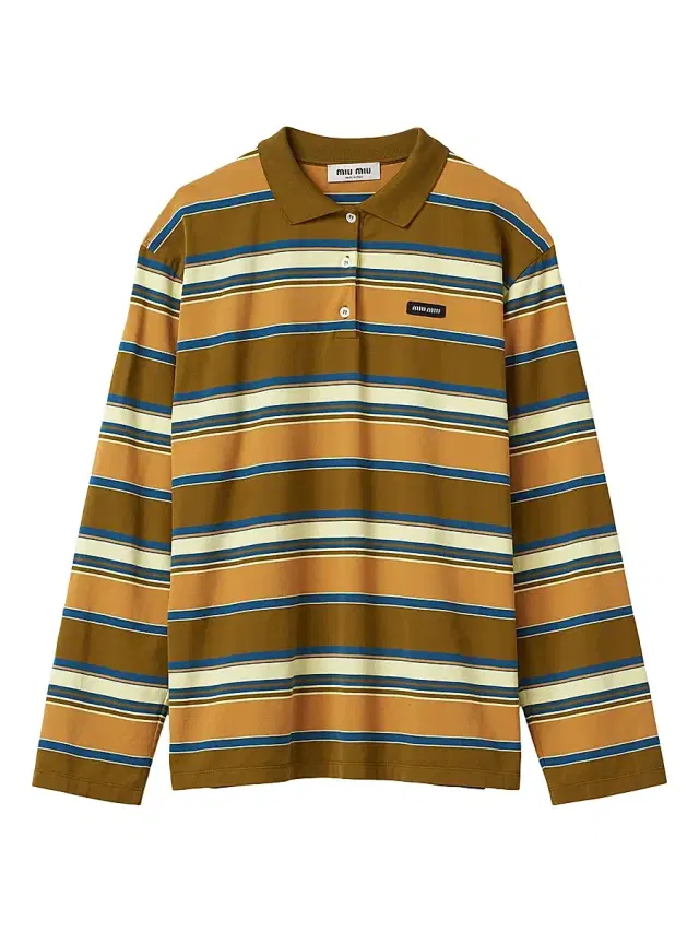 Miu Miu Women's Cotton Jersey Polo T-Shirt - Yellow