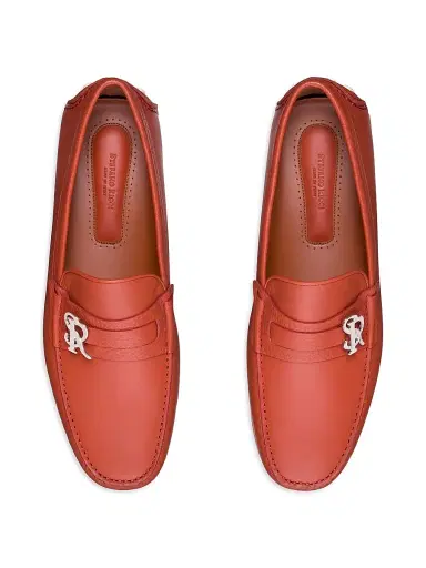 Stefano Ricci Men's Calfskin Leather Loafers - Orange Sierra Leon - Size 10.5 | Thumbnail 4 Stefano Ricci Men's Calfskin Leather Loafers - Orange Sierra Leon - Size 10.5 | Thumbnail 4