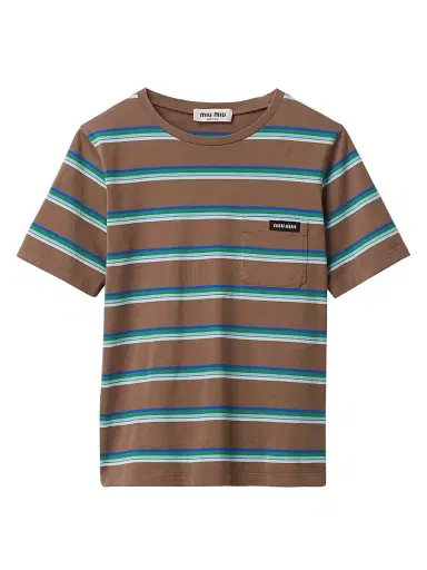 Miu Miu Women's Jersey T-Shirt - Brown - Size Large | Thumbnail 1