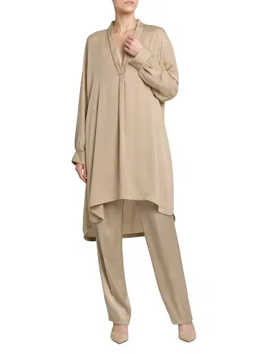 Giorgio Armani Women's Silk Satin Pants | Thumbnail 2 Giorgio Armani Women's Silk Satin Pants | Thumbnail 2