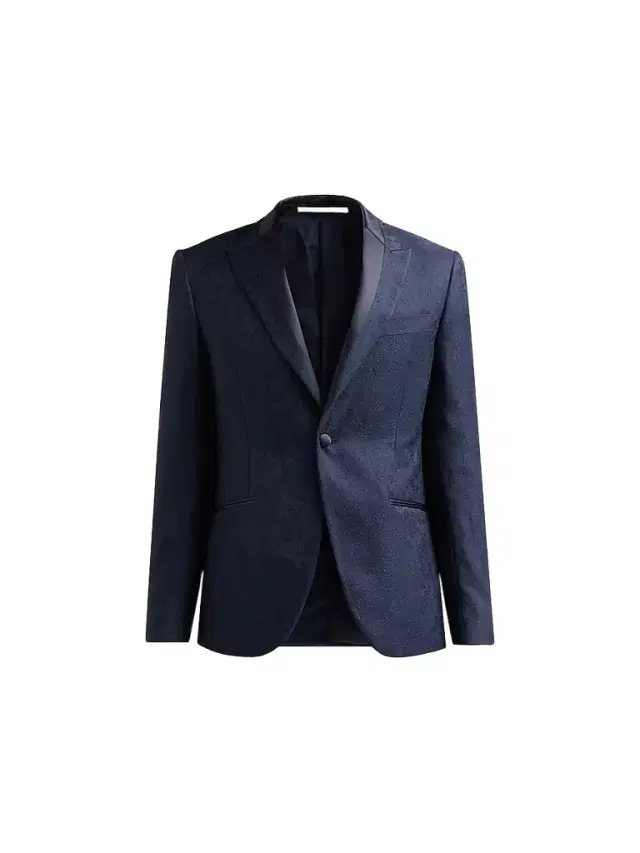 Men's Floral-Embroidered Wool-Blend Dinner Jacket - Blue Navy