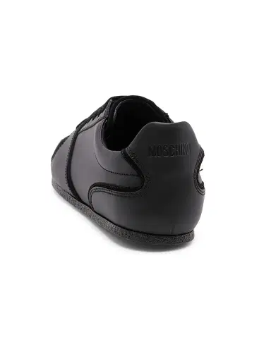 MOSCHINO Men's Leather & Suede Sneakers - Black - Size 13 | Thumbnail 3 MOSCHINO Men's Leather & Suede Sneakers - Black - Size 13 | Thumbnail 3