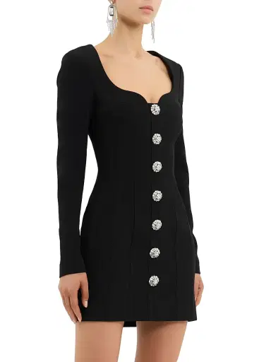 Rebecca Vallance Women's Annaleigh Diamanté Minidress - Black | Thumbnail 2