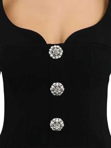 Rebecca Vallance Women's Annaleigh Diamanté Minidress - Black | Thumbnail 5