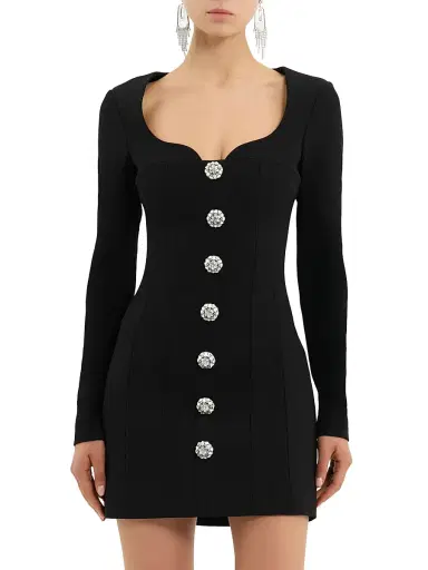 Rebecca Vallance Women's Annaleigh Diamanté Minidress - Black | Thumbnail 1