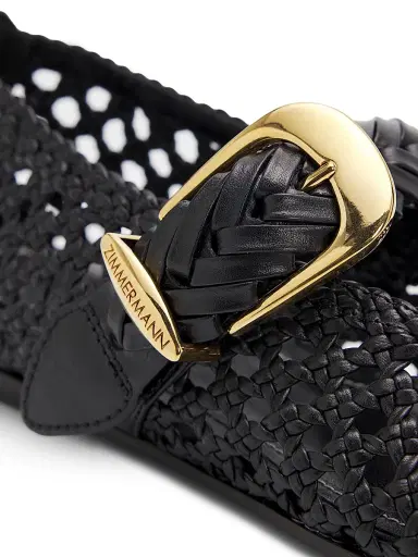 Zimmermann Women's Alchemy Leather Ballerina Flats - Black - Size 10 | Thumbnail 5 Zimmermann Women's Alchemy Leather Ballerina Flats - Black - Size 10 | Thumbnail 5