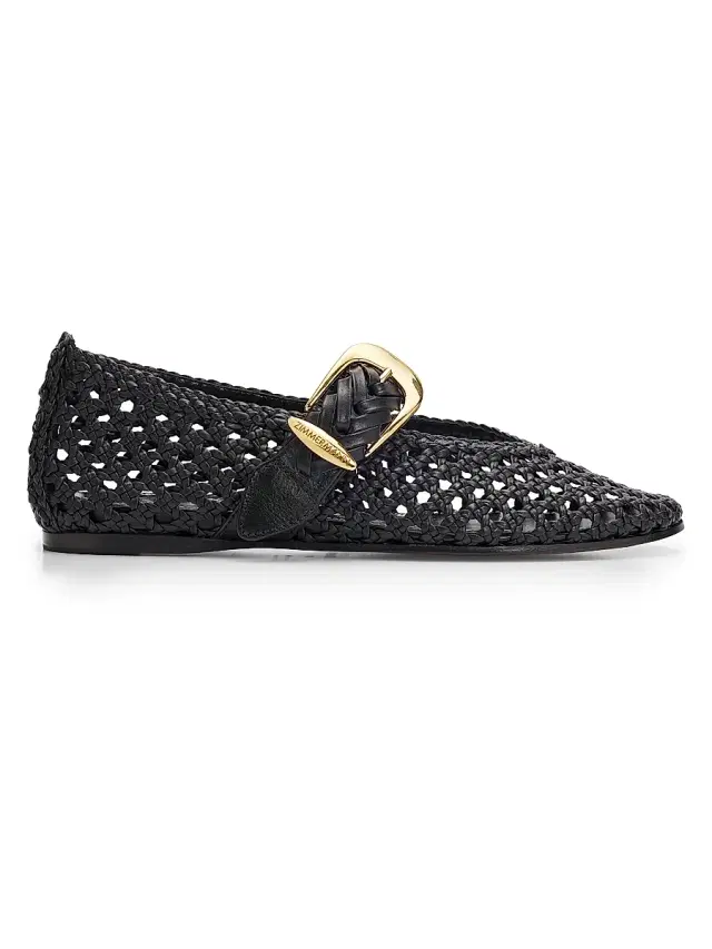 Zimmermann Women's Alchemy Leather Ballerina Flats - Black