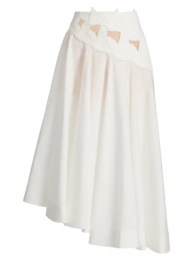 Zimmermann Women's Luna Applique Cotton Maxi Skirt -