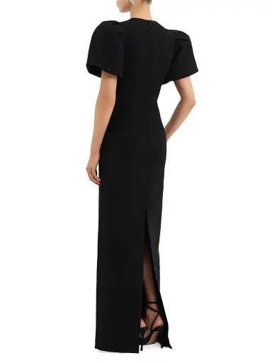Rebecca Vallance Women's Zephyr Embellished Puff-Sleeve Gown - Black - Size 8 | Thumbnail 4 Rebecca Vallance Women's Zephyr Embellished Puff-Sleeve Gown - Black - Size 8 | Thumbnail 4