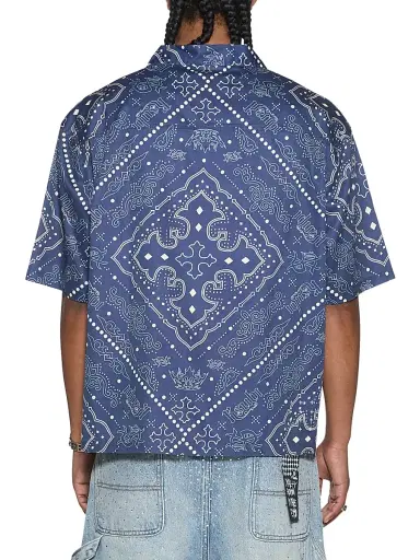 Ksubi Men's Paise Diner Short-Sleeve Shirt - Navy - Size XXL | Thumbnail 4
