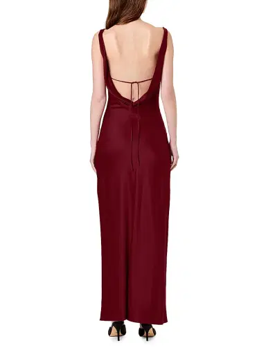 NICHOLAS Women's Alfina Double-Cowl Sleeveless Gown - Plum | Thumbnail 4