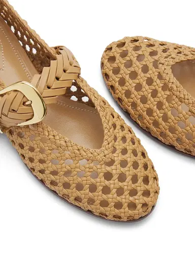 Zimmermann Women's Alchemy Leather Ballerina Flats - Wheat | Thumbnail 6 Zimmermann Women's Alchemy Leather Ballerina Flats - Wheat | Thumbnail 6