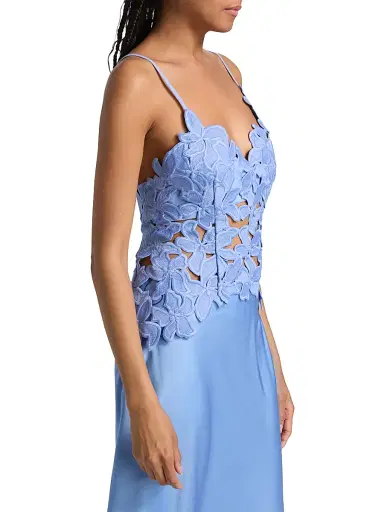 Significant Other Women's Idette Embroidered Lace Top - Cornflower - Size 6 | Thumbnail 4
