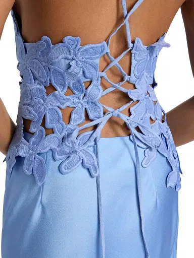Significant Other Women's Idette Embroidered Lace Top - Cornflower - Size 6 | Thumbnail 6