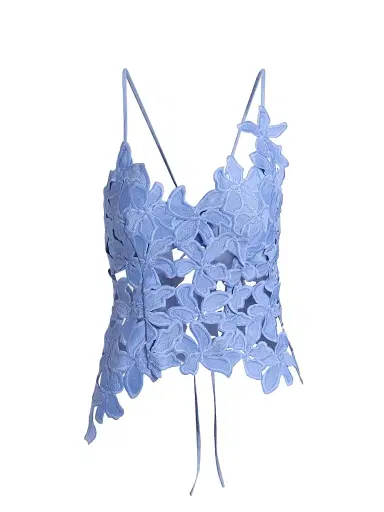 Significant Other Women's Idette Embroidered Lace Top - Cornflower - Size 6 | Thumbnail 1