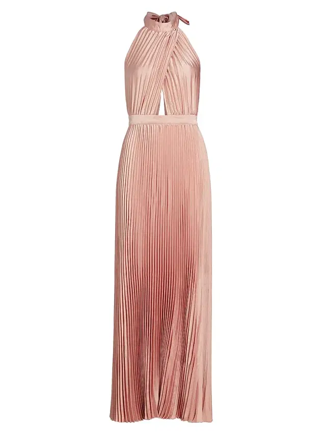 L'Idée Women's Renaissance Pleated Open-Back Gown - Ballet