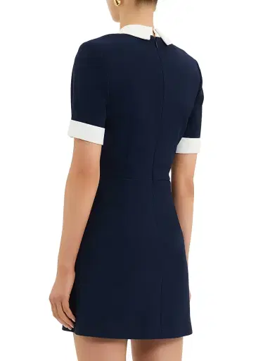 Rebecca Vallance Women's Ula Crepe Minidress - Navy | Thumbnail 3
