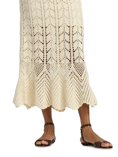 Zimmermann Women's Awaken Lace Crochet Cotton Midi-Skirt - Cream | Thumbnail 6 Zimmermann Women's Awaken Lace Crochet Cotton Midi-Skirt - Cream | Thumbnail 6
