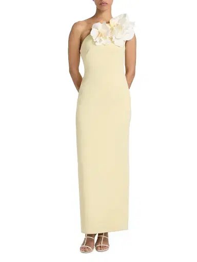 ACLER Women's Zofia One-Shoulder Maxi Dress - Lemon Sorbet - Size 8 | Thumbnail 2