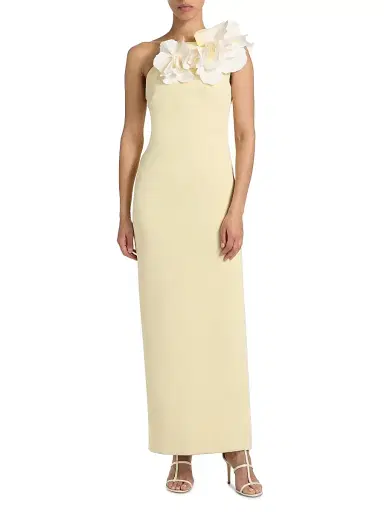 ACLER Women's Zofia One-Shoulder Maxi Dress - Lemon Sorbet - Size 8 | Thumbnail 3
