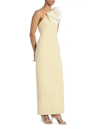 ACLER Women's Zofia One-Shoulder Maxi Dress - Lemon Sorbet - Size 8 | Thumbnail 4