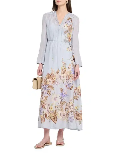 Zimmermann Women's Coco Billow Maxi Dress - Powder Blue | Thumbnail 2 Zimmermann Women's Coco Billow Maxi Dress - Powder Blue | Thumbnail 2
